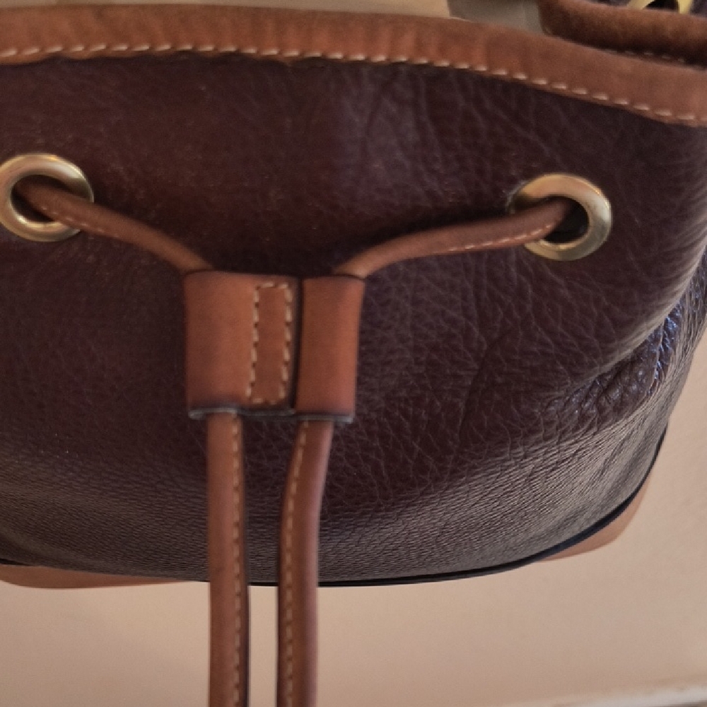 Ghurka Maroon Leather Bucket Bag 11x10x5 - Picture 11 of 16